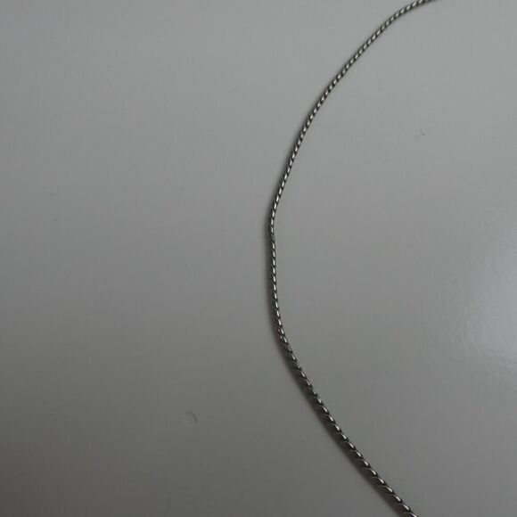 Fleur De Lis Flower Pink Iridescent Rhinestone Sparkly Pendant Necklace 15+" - Picture 4 of 9